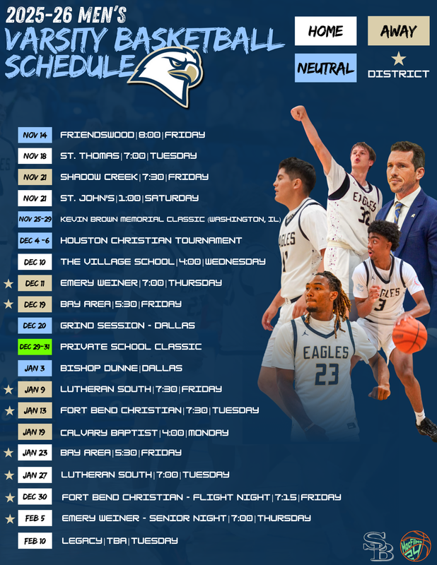2025-26 Men's Varsity Basketball Schedule